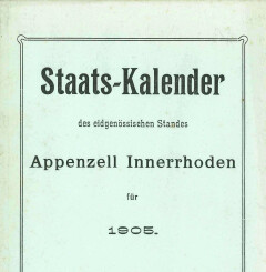 Staatskalender des Kantons Appenzell I.Rh. (ab 1865)